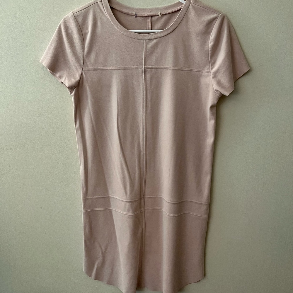 Faux Suede Shift Dress - XS